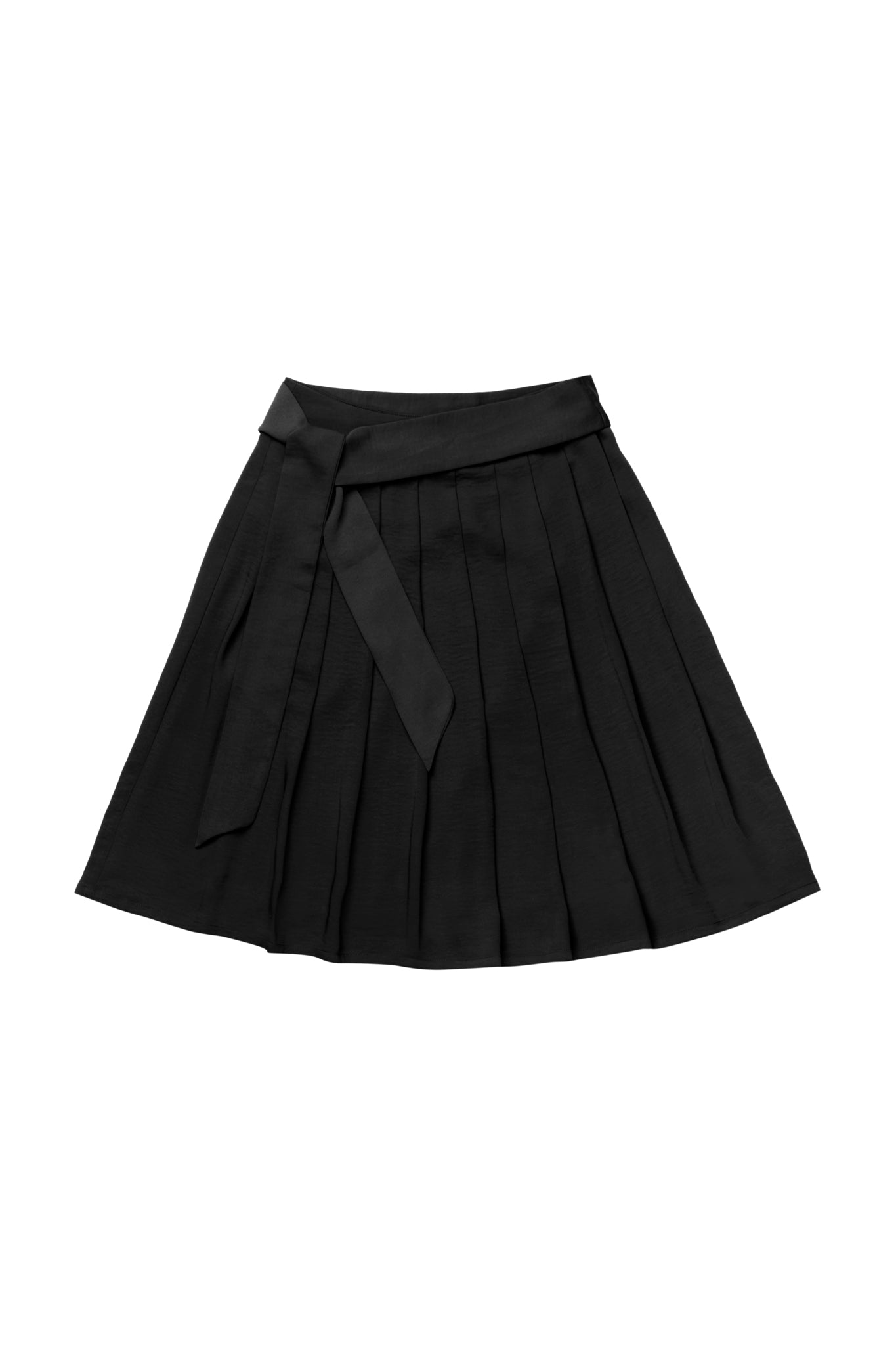 Black Belted Pleated Skirt #4025FW1 FINAL SALE – Zaikamoya