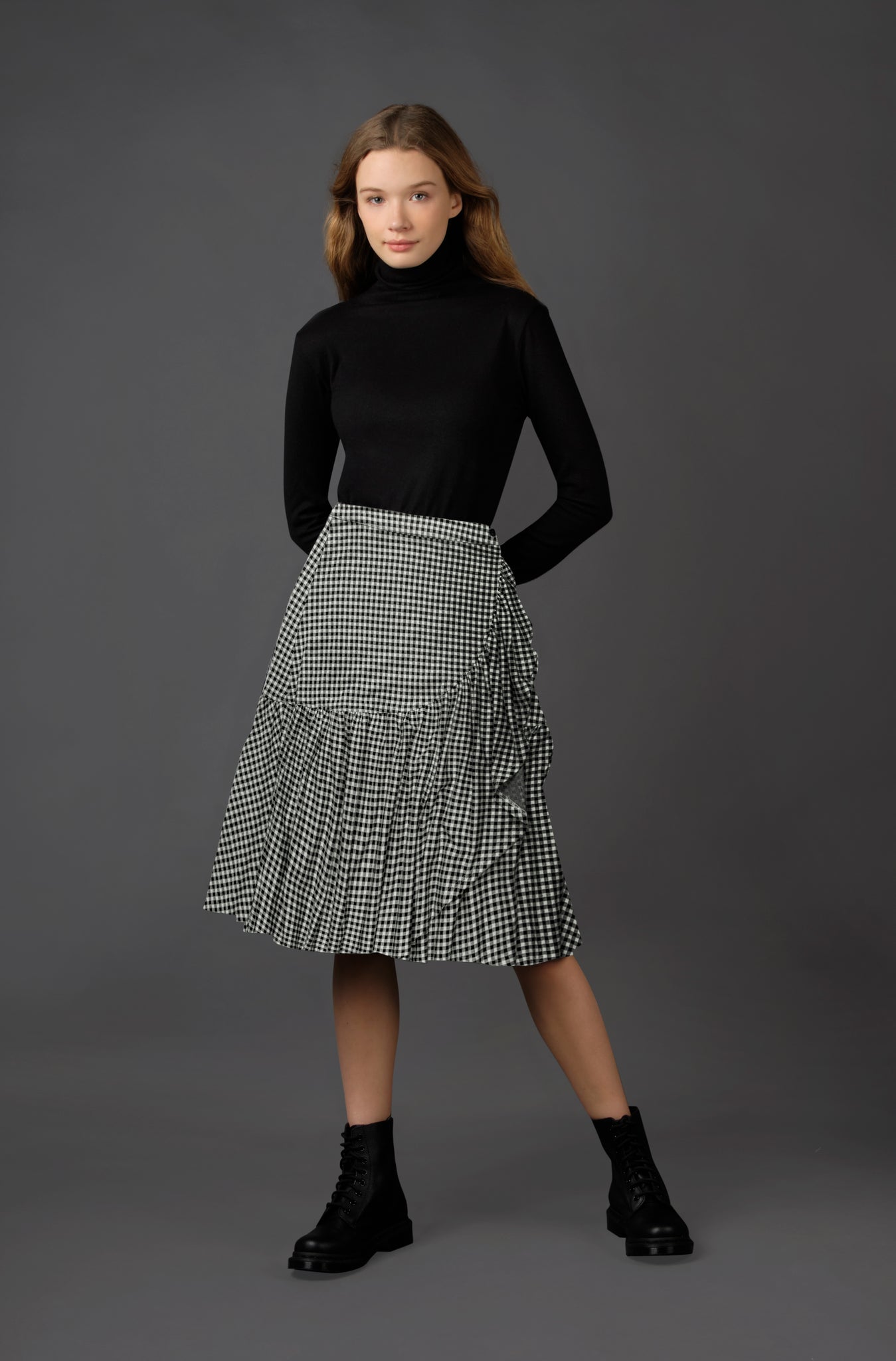 Gingham Ruffle Skirt