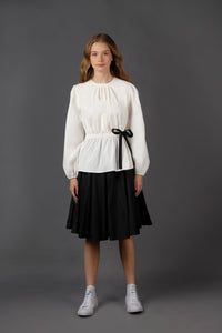 White Blouse with a Bow #6105