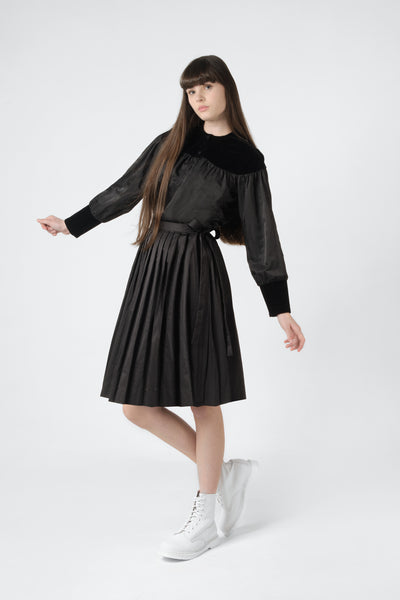 Pleated Taffeta Skirt FINAL SALE