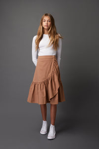 Mocha Ruffle Skirt #4030SS FINAL SALE