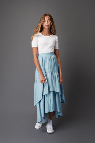 Blue Layered Skirt #1633 FINAL SALE