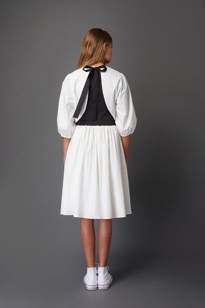White Open Back Dress #1638C