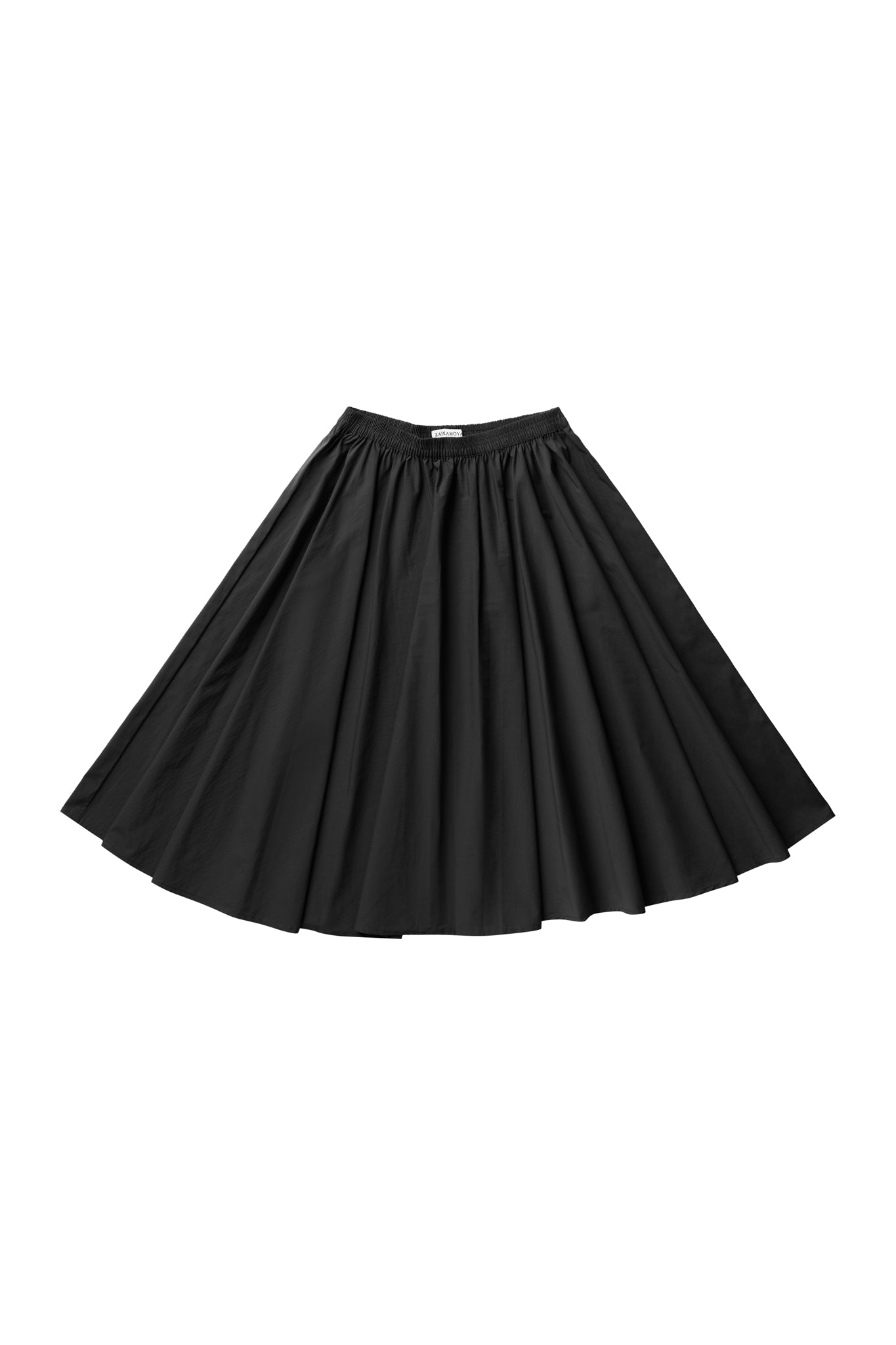 Black Cotton Circle Skirt #2150