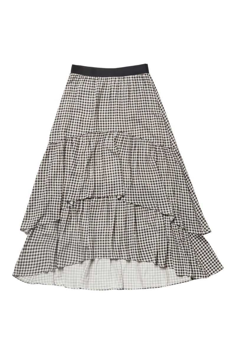 Layered Skirt in Gingham #1633LGN FINAL SALE – Zaikamoya