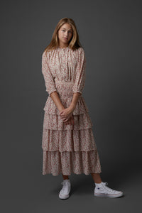 Miranda Dress Print on Pink #7923P