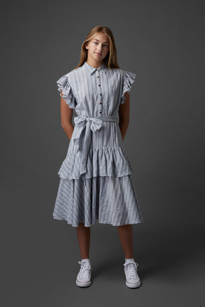 Striped Jumper with Ruffles #7908