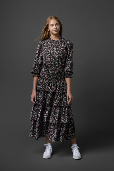Miranda Dress Print on Black #7923A FINAL SALE