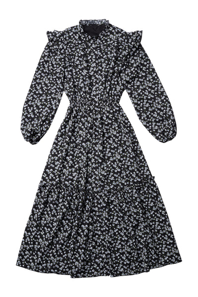 Piper Dress in Print on Black #7921