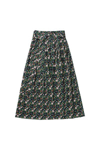 Belted Maxi Skirt in Multicolor Print #4025EOEL