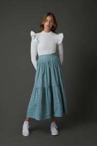 Isabella Skirt in Mint Print #7952