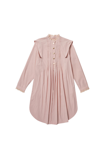 Pink Gold Buttons Dress #6111