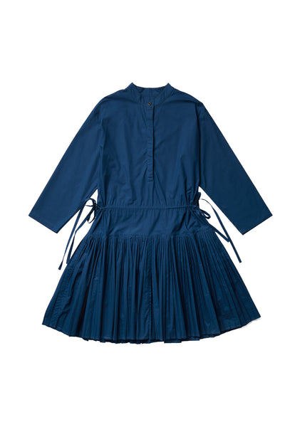 Pleated Mandarin Collar Dress #6113 FINAL SALE