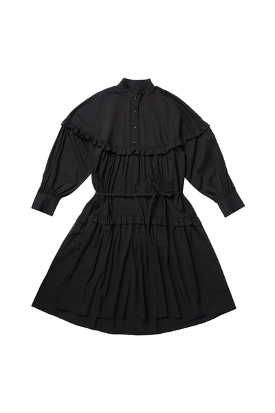 Black Volume Shirt Dress #6117 FINAL SALE