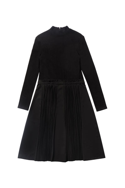 Black Pleated Dress 1408B FINAL SALE