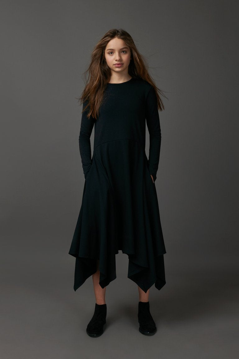 Black Kerchief Dress #2136